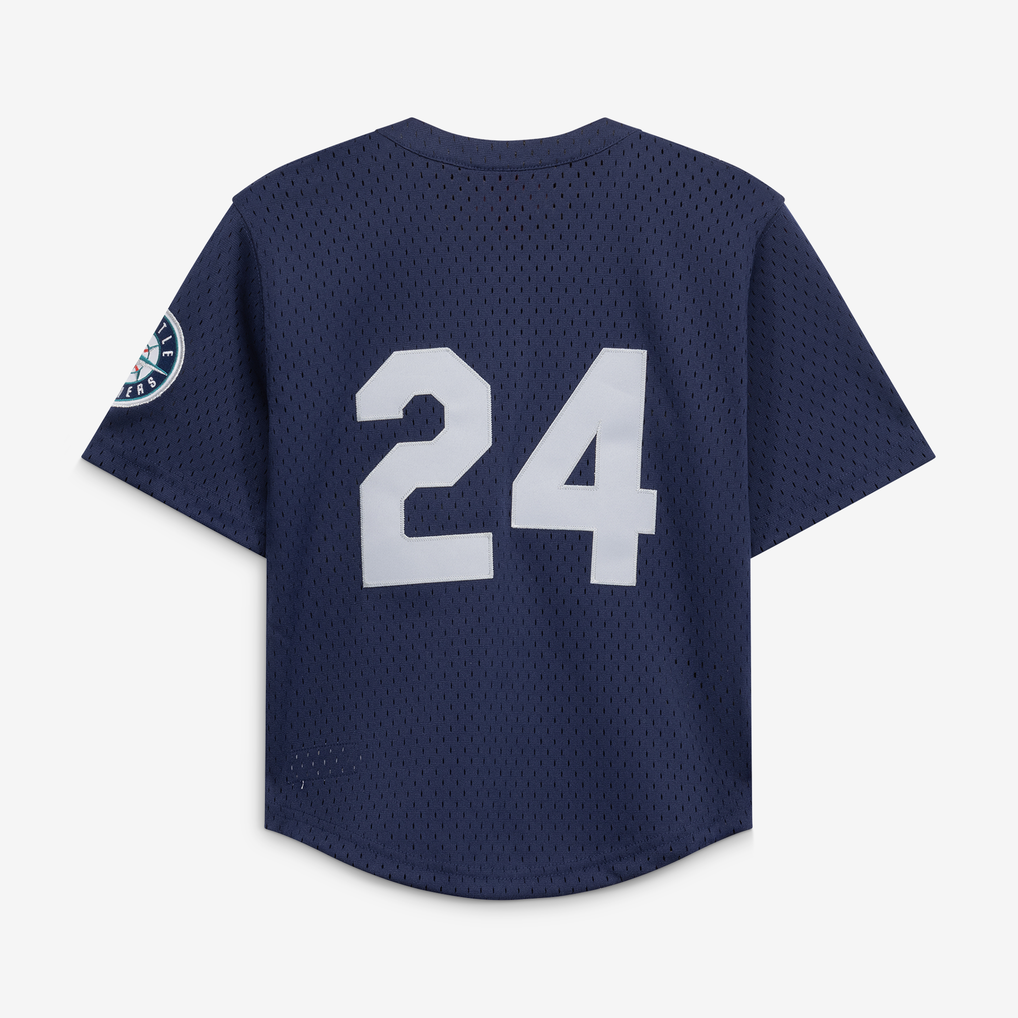 Ken Griffey Jr. Seattle Mariners Mitchell & Ness Toddler Cooperstown Collection Mesh Batting Practice Jersey - Navy