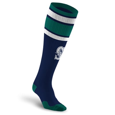 Seattle Mariners PRO Compression Unisex  Classic Stripe Over-the-Calf Compression Socks