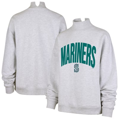  Seattle Mariners '47 Women's Subtle Muse Mock Neck Sweatshirt - Heather Gray
