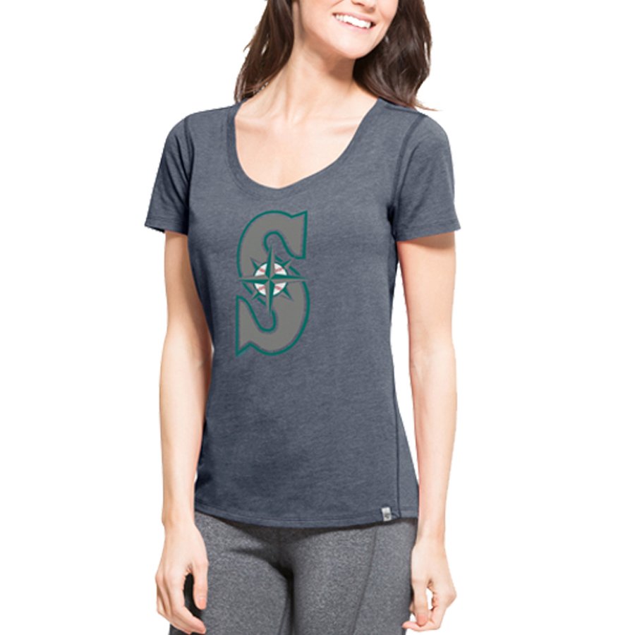 Women's Seattle Mariners '47 Navy Shift Tri-Blend T-Shirt