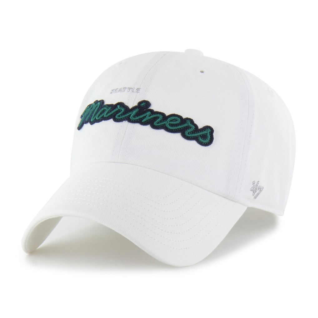 Seattle Mariners '47 Women's Trendy Script Clean Up Adjustable Hat - White