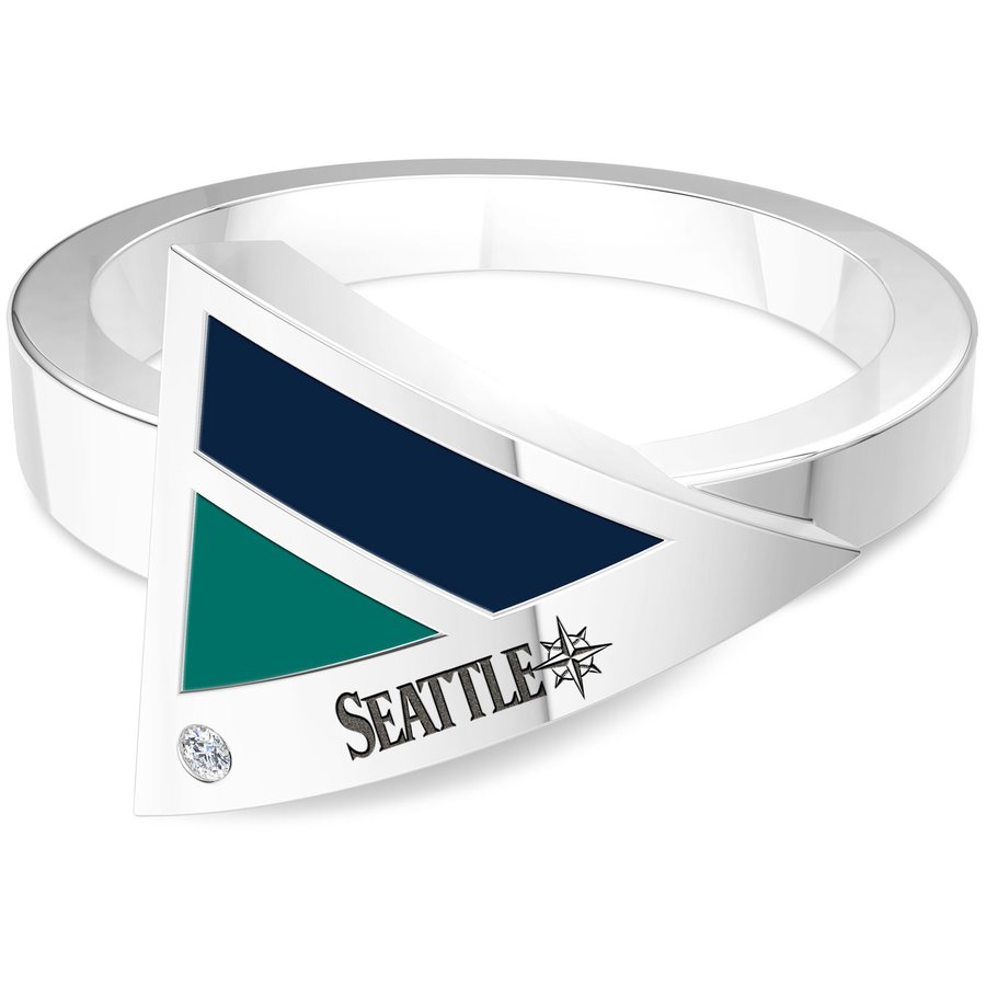 Women's Seattle Mariners Bixler's Diamond Engraved Sterling Silver ...