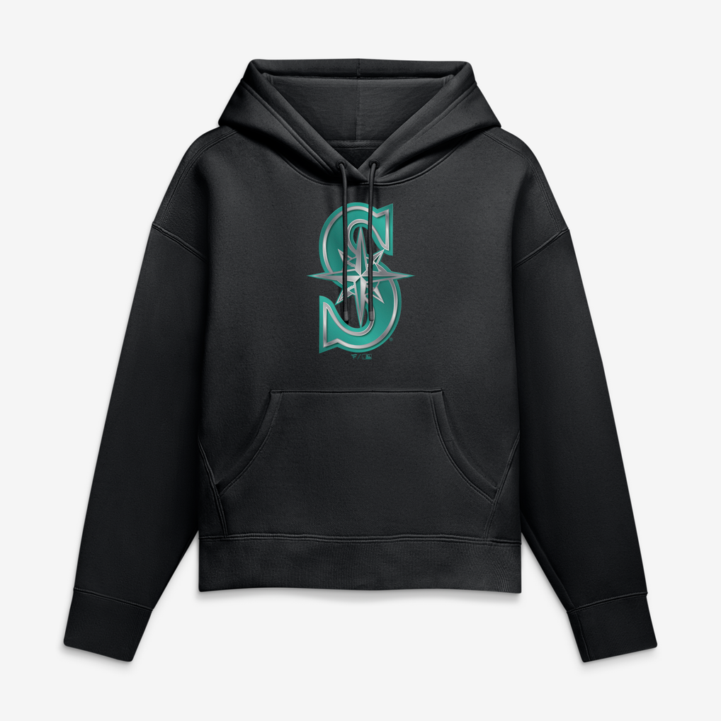 Women's Seattle Mariners Black Forged Mascot Hoodie