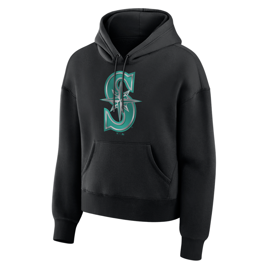 Women's Seattle Mariners Black Forged Mascot Hoodie