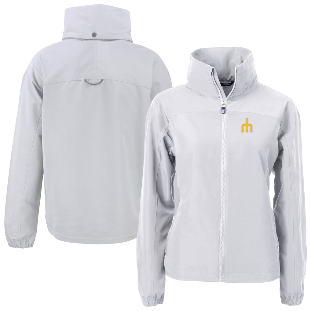 Seattle Mariners Cutter & Buck Women's  Charter Eco Recycled Full-Zip Jacket - Gray