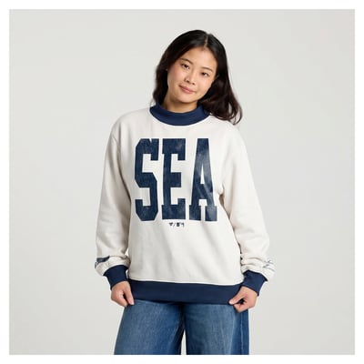 Seattle Mariners Fanatics Women's City Abbreviation Sweatshirt - Cream