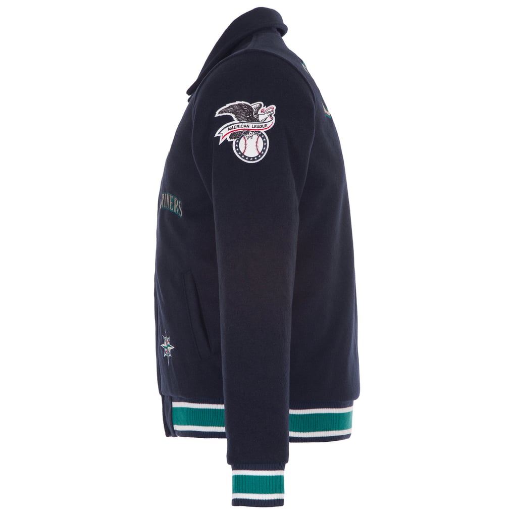 Seattle Mariners JH Design Women's Reversible Wool Full-Snap Jacket - Navy