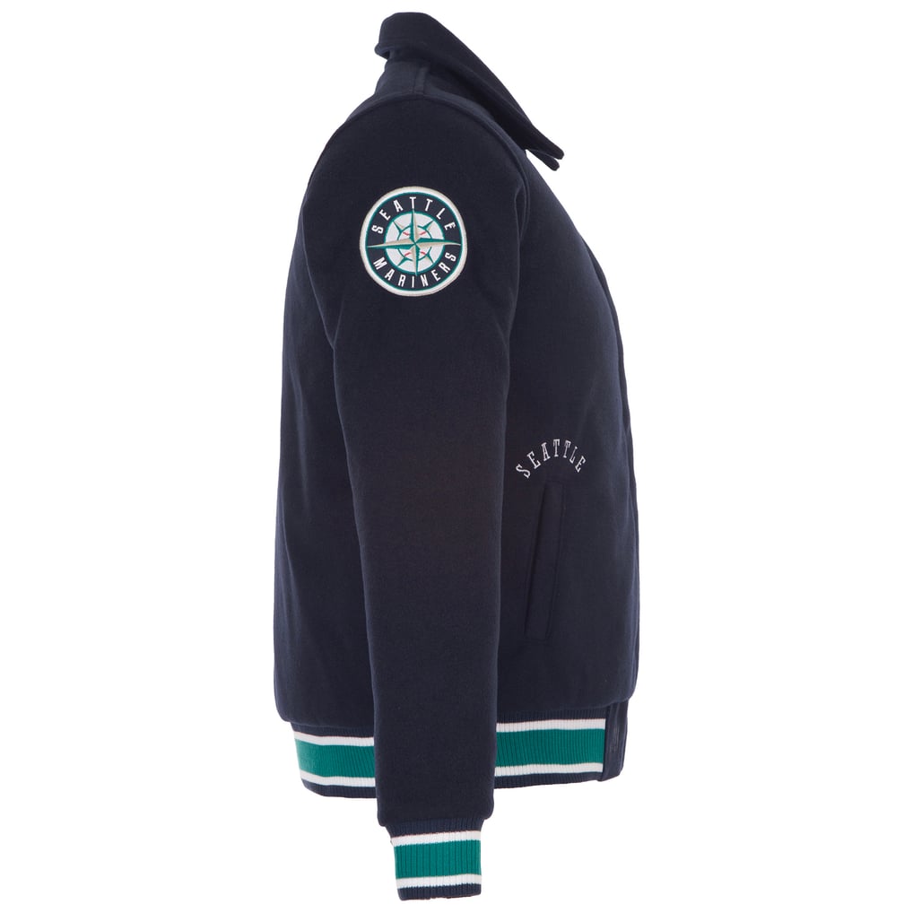 Seattle Mariners JH Design Women's Reversible Wool Full-Snap Jacket - Navy