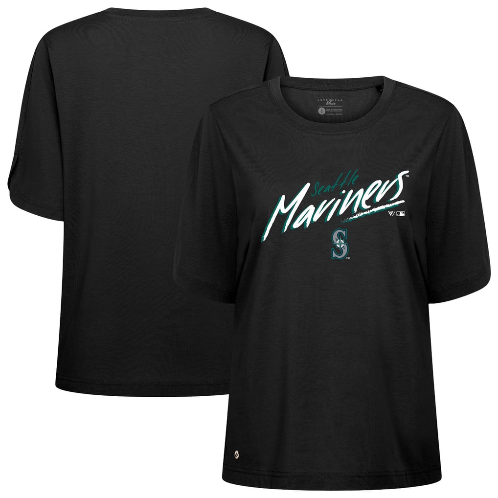 Seattle Mariners Levelwear Women's Bloom Sizzle T-Shirt - Black