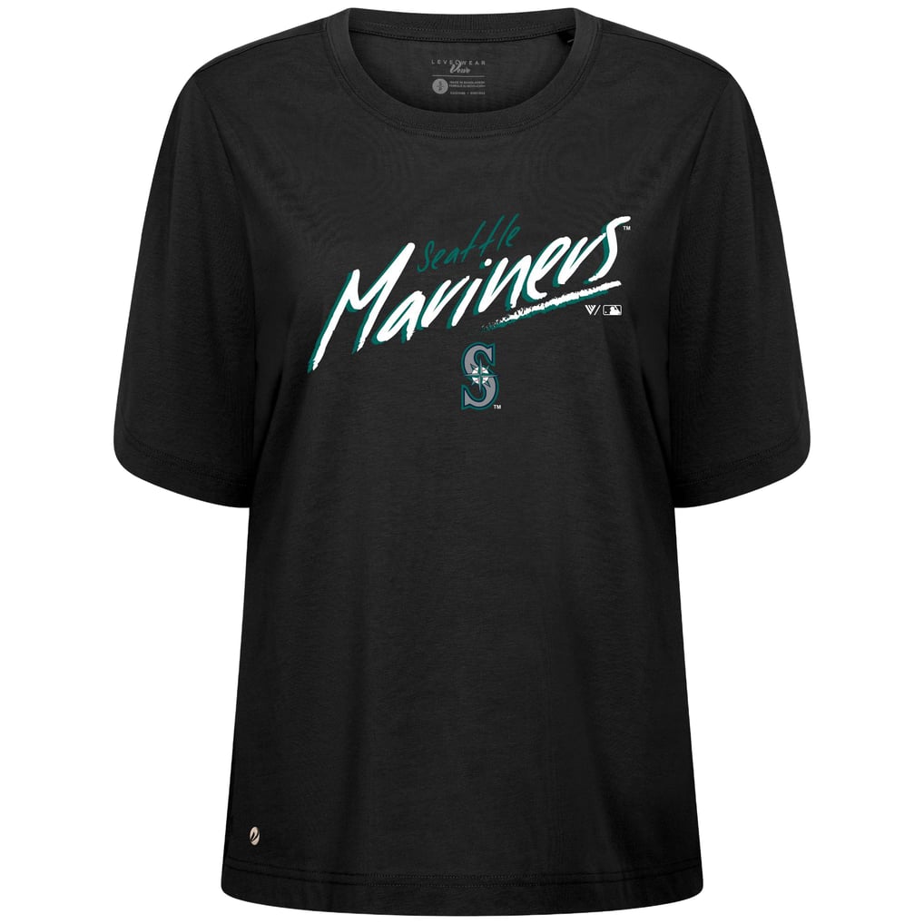 Seattle Mariners Levelwear Women's Bloom Sizzle T-Shirt - Black