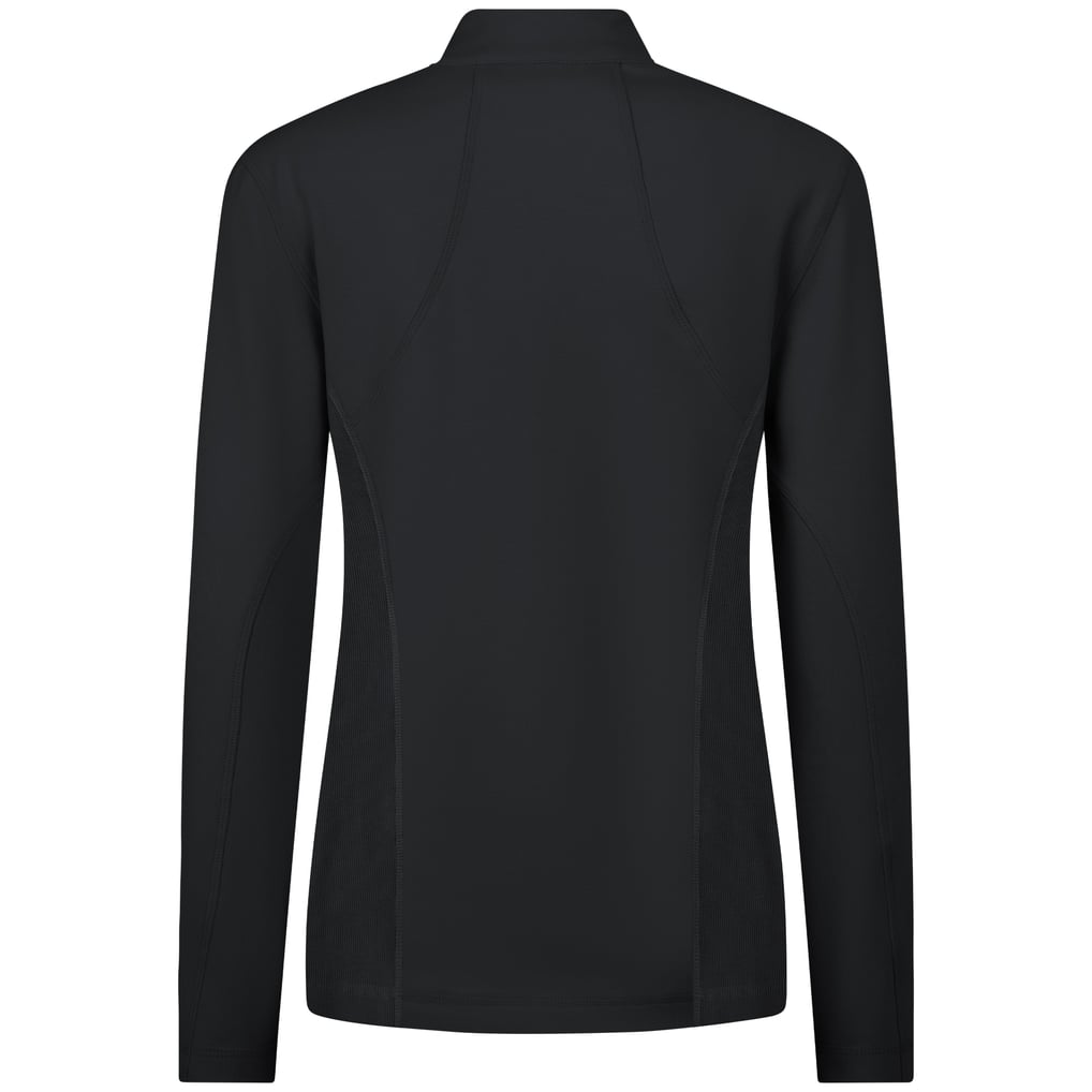 Seattle Mariners Levelwear Women's Upright Insignia 2.0 Quarter-Zip Tri-Blend Top - Black