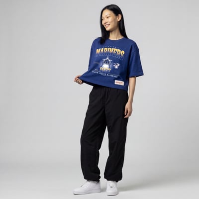 Seattle Mariners Mitchell & Ness Women's Street Graphics T-Shirt - Royal
