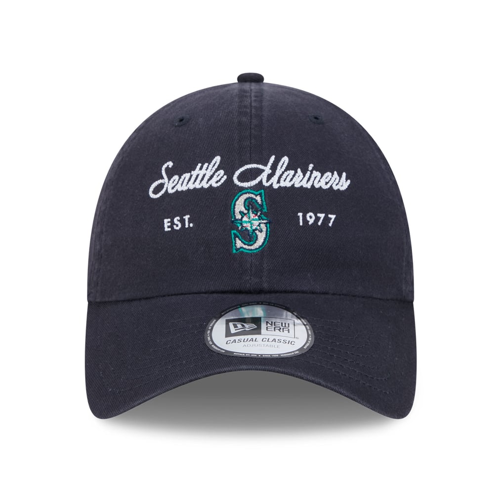  Seattle Mariners New Era Women's Script Casual Classic Adjustable Hat - Navy