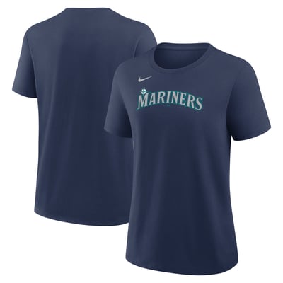 Seattle Mariners Nike Women's Wordmark T-Shirt - Navy