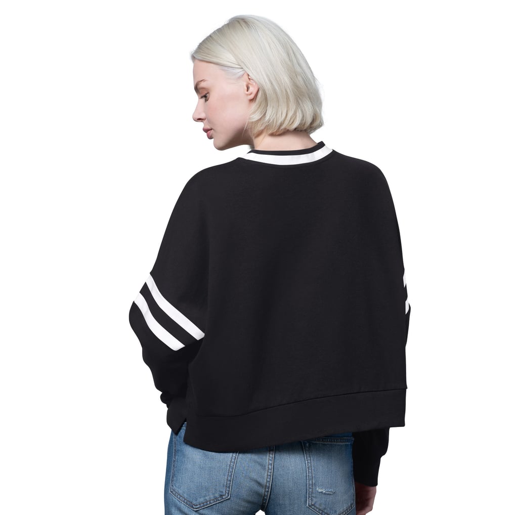 Seattle Mariners Starter Women's Rally Cropped Drop Shoulder Crewneck Sweatshirt - Black