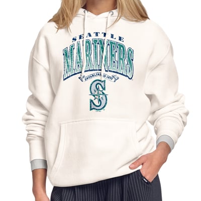 Seattle Mariners Starter Women's Home Run Legacy Fleece Hoodie - Cream