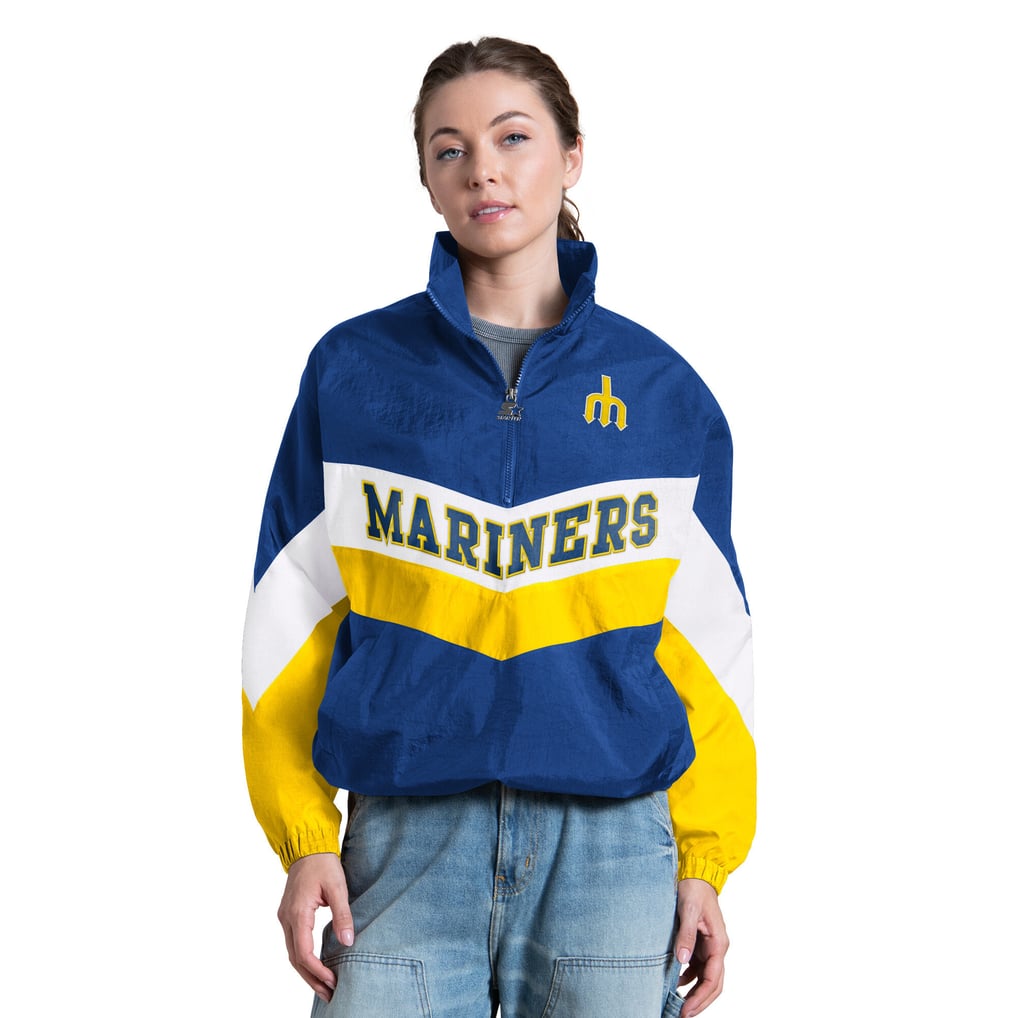  Seattle Mariners Starter Women's Yardline Quarter-Zip Pullover - Royal