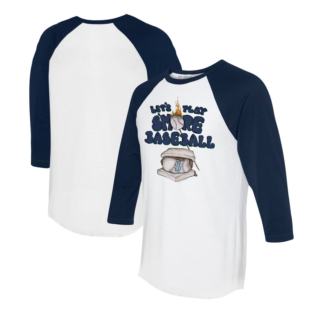 Seattle Mariners Tiny Turnip Women's Smores 3/4-Sleeve Raglan T-Shirt - White/Navy