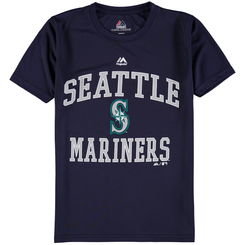 Youth Seattle Mariners Majestic Navy City Wide Cool Base T-Shirt