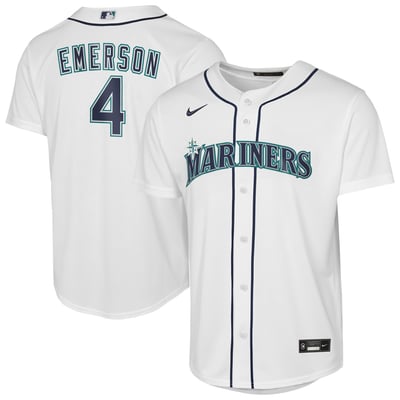 Colt Emerson Seattle Mariners Nike Youth Home Replica Jersey - White