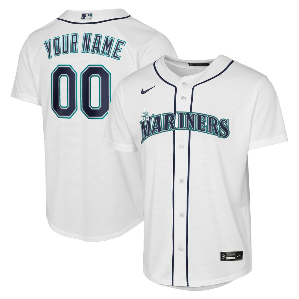 Seattle Mariners Nike Youth Home Replica Custom Jersey - White