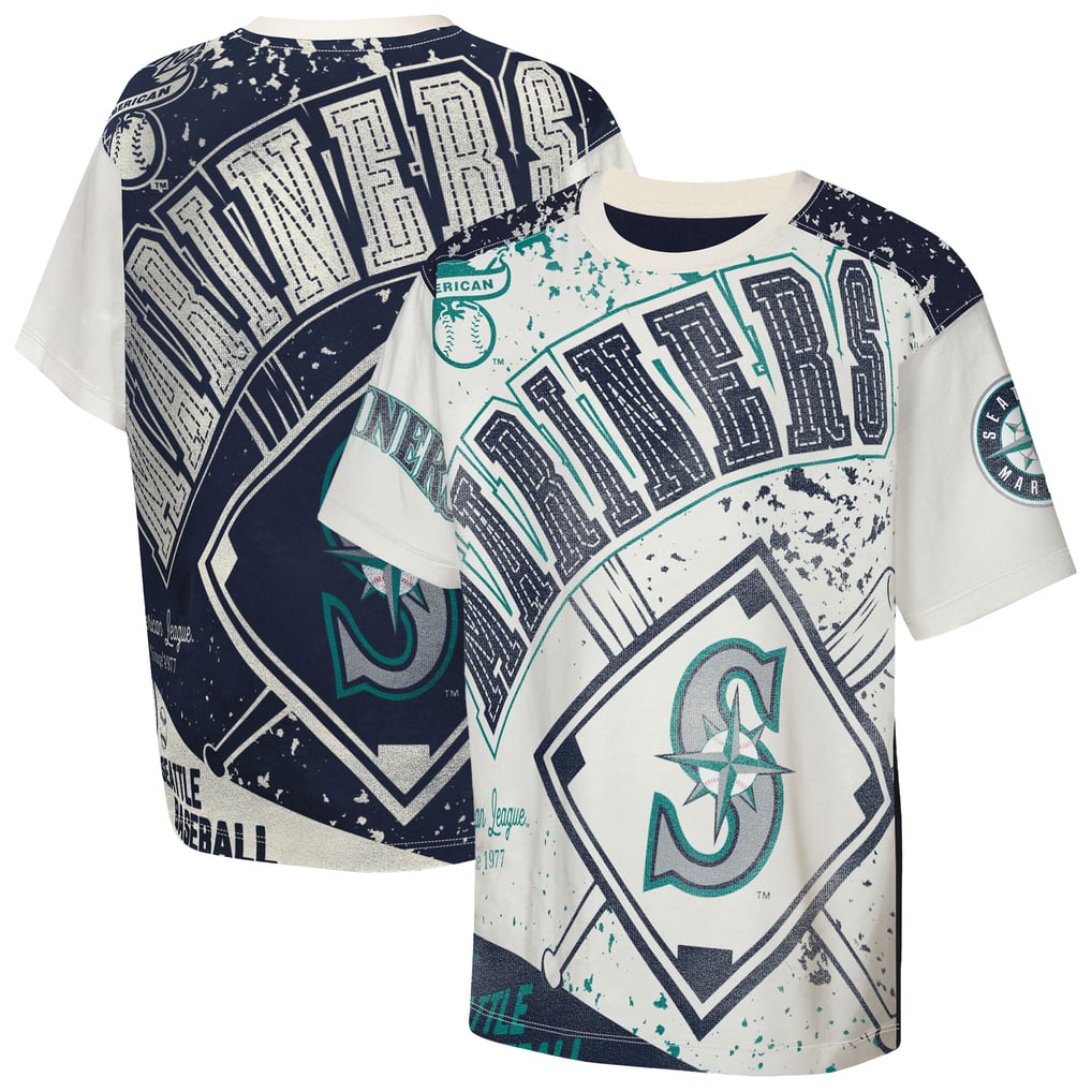 Seattle Mariners Outerstuff Youth Big League Top Player Bold All-Over-Print T-Shirt - Cream