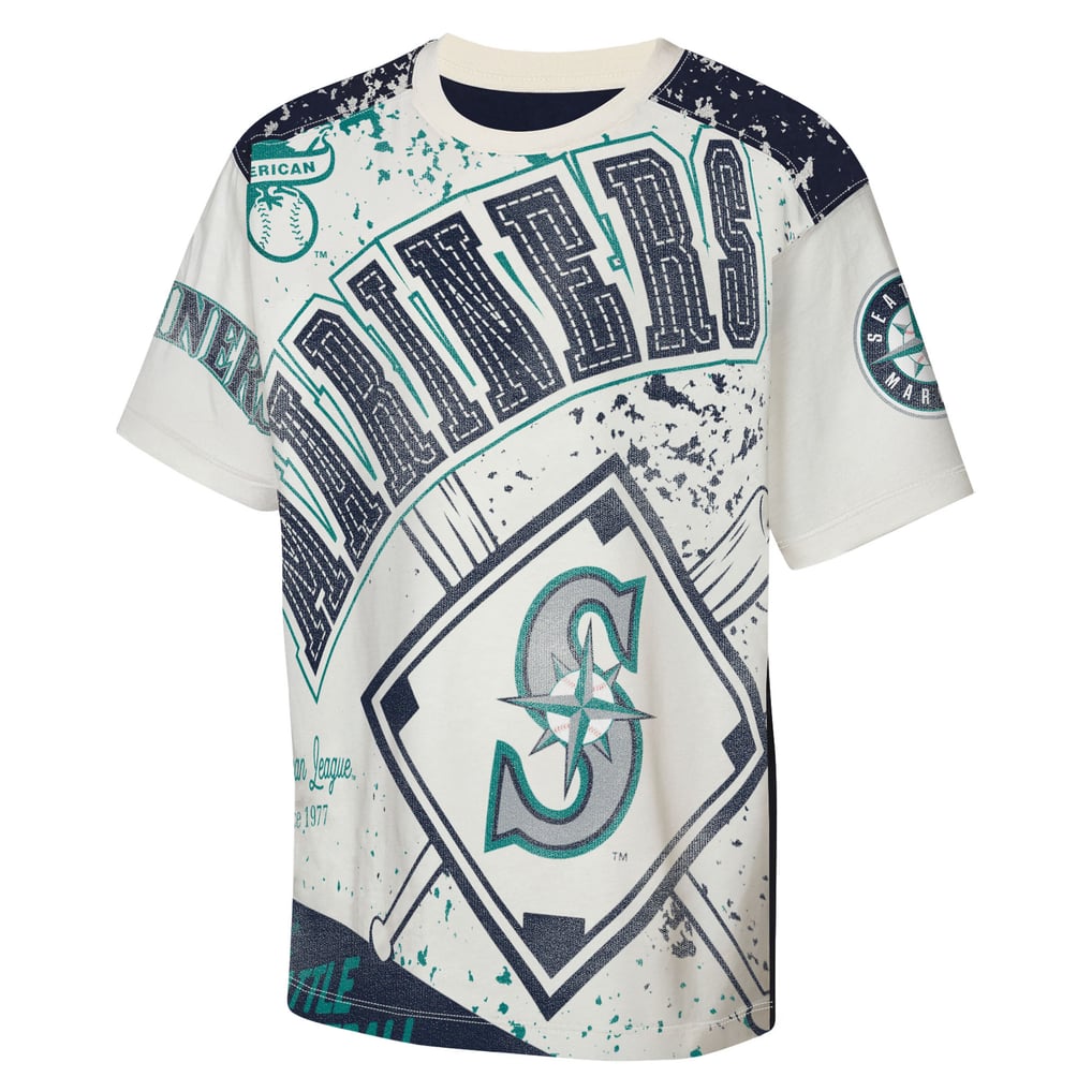 Seattle Mariners Outerstuff Youth Big League Top Player Bold All-Over-Print T-Shirt - Cream
