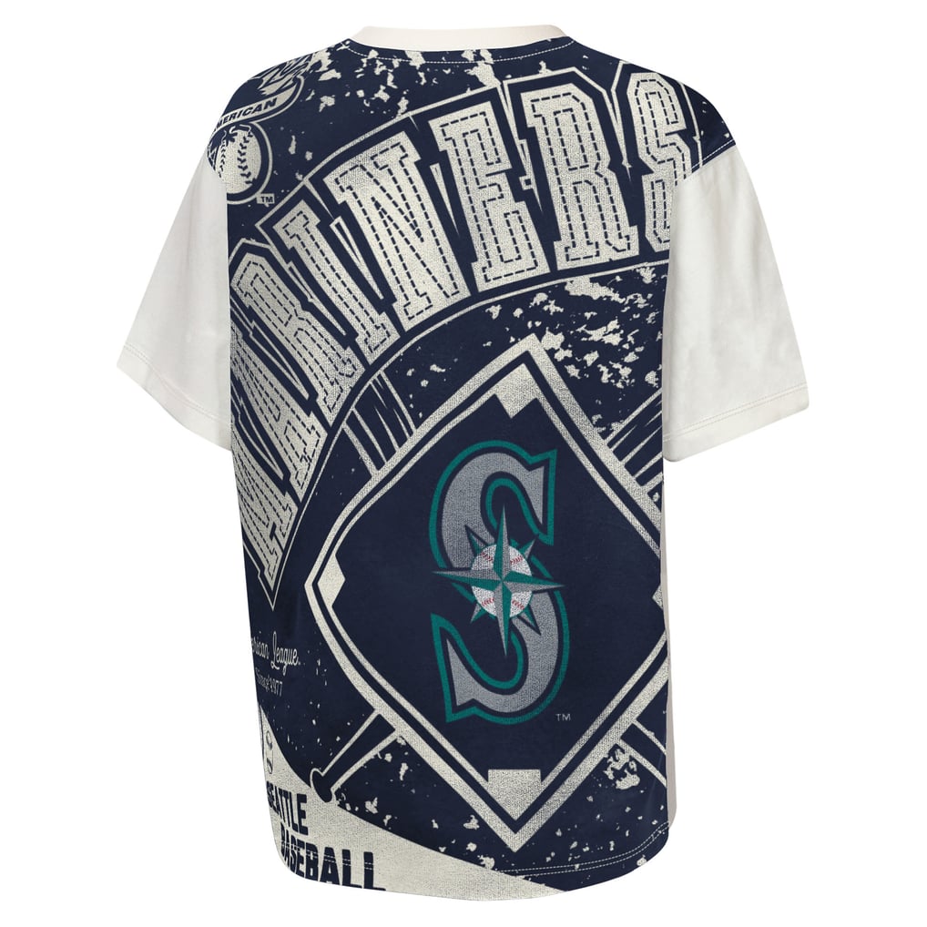 Seattle Mariners Outerstuff Youth Big League Top Player Bold All-Over-Print T-Shirt - Cream