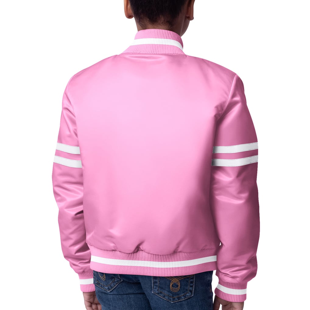  Seattle Mariners Starter Youth Team Logo Full-Snap Satin Varsity Jacket - Pink