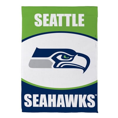  Seattle Seahawks 12.5" x 28" Scoped Logo Double-Sided Suede Garden Flag