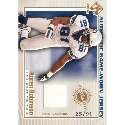 2002 Private Stock Game Worn Jerseys Patches #112 Koren Robinson/91
