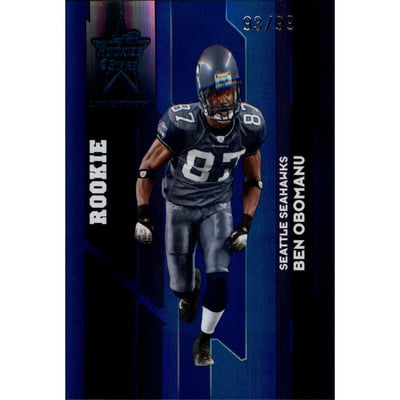 2006 Leaf Rookies and Stars Longevity Target Sapphire Parallel #113 Ben Obomanu