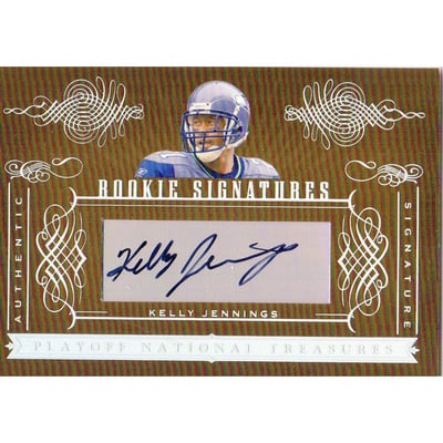 2006 Playoff National Treasures #171 Kelly Jennings AU RC