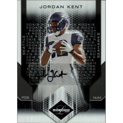 2007 Leaf Limited #292 Jordan Kent AU/245 RC