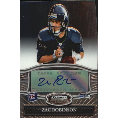 2010 Bowman Sterling #BSRZR Zac Robinson JSY A RC