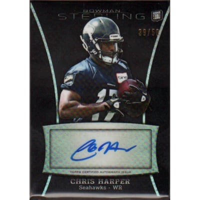 2013 Bowman Sterling Autographs Black Refractors #BSACHA Chris Harper