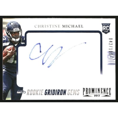 2013 Panini Prominence Rookie Gridiron Gems Autographs #114 Christine Michael/105
