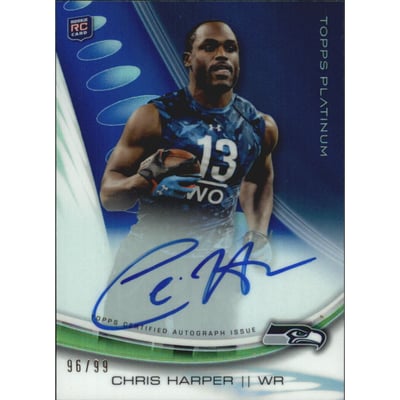 2013 Topps Platinum Rookie Autographs Blue Refractors #ACHA Chris Harper