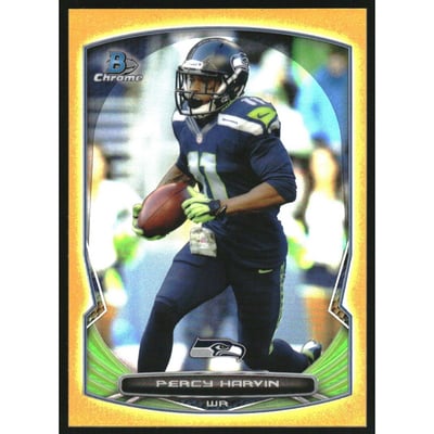 2014 Bowman Chrome Gold Refractors #105 Percy Harvin