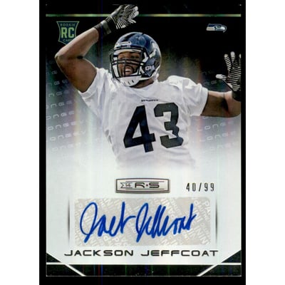 2014 Rookies and Stars Rookie Autographs Longevity Holofoil #141 Jackson Jeffcoat/99