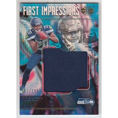 2018 Panini Illusions First Impressions Memorabilia #34 Rashaad Penny/199