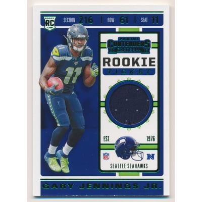 2019 Panini Contenders Rookie Ticket Swatches Variation #RTS38 Gary Jennings Jr.