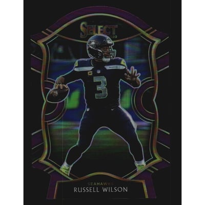 2020 Select Prizm Purple Die Cut #4 Russell Wilson