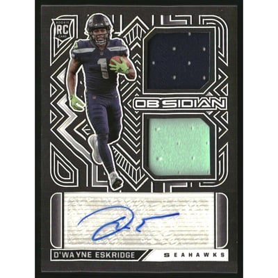 2021 Panini Obsidian Rookie Jersey Ink #26 D'Wayne Eskridge/150
