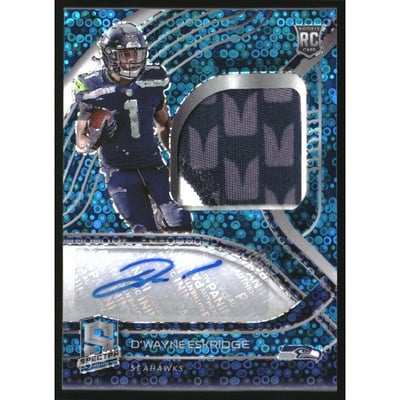 2021 Panini Spectra Neon Blue #226 D'Wayne Eskridge JSY AU/60
