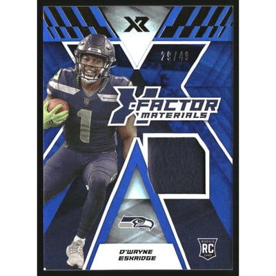 2021 Panini XR X-Factor Materials Blue #36 D'Wayne Eskridge