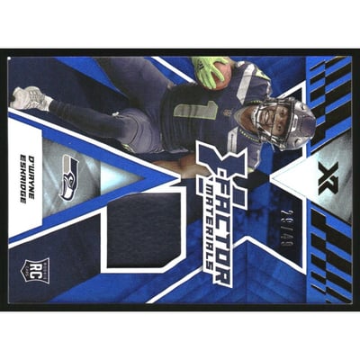 2021 Panini XR X-Factor Materials Blue #36 D'Wayne Eskridge