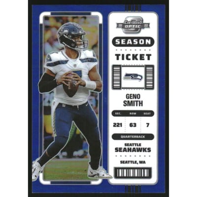 2022 Panini Contenders Optic Blue #51 Geno Smith
