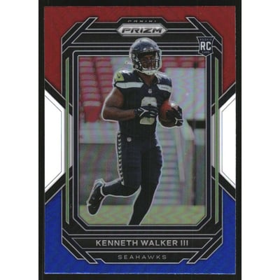 2022 Panini Prizm Prizms Red White and Blue #318 Kenneth Walker III