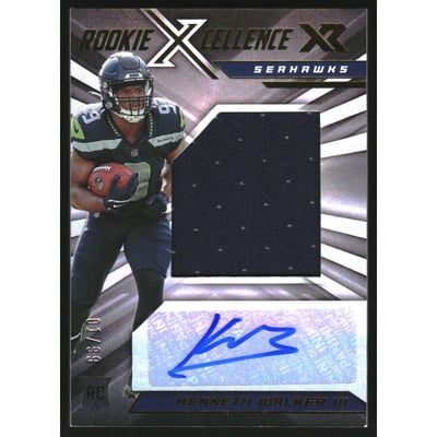 2022 Panini XR Rookie Xcellence Autograph Swatches #17 Kenneth Walker III/99